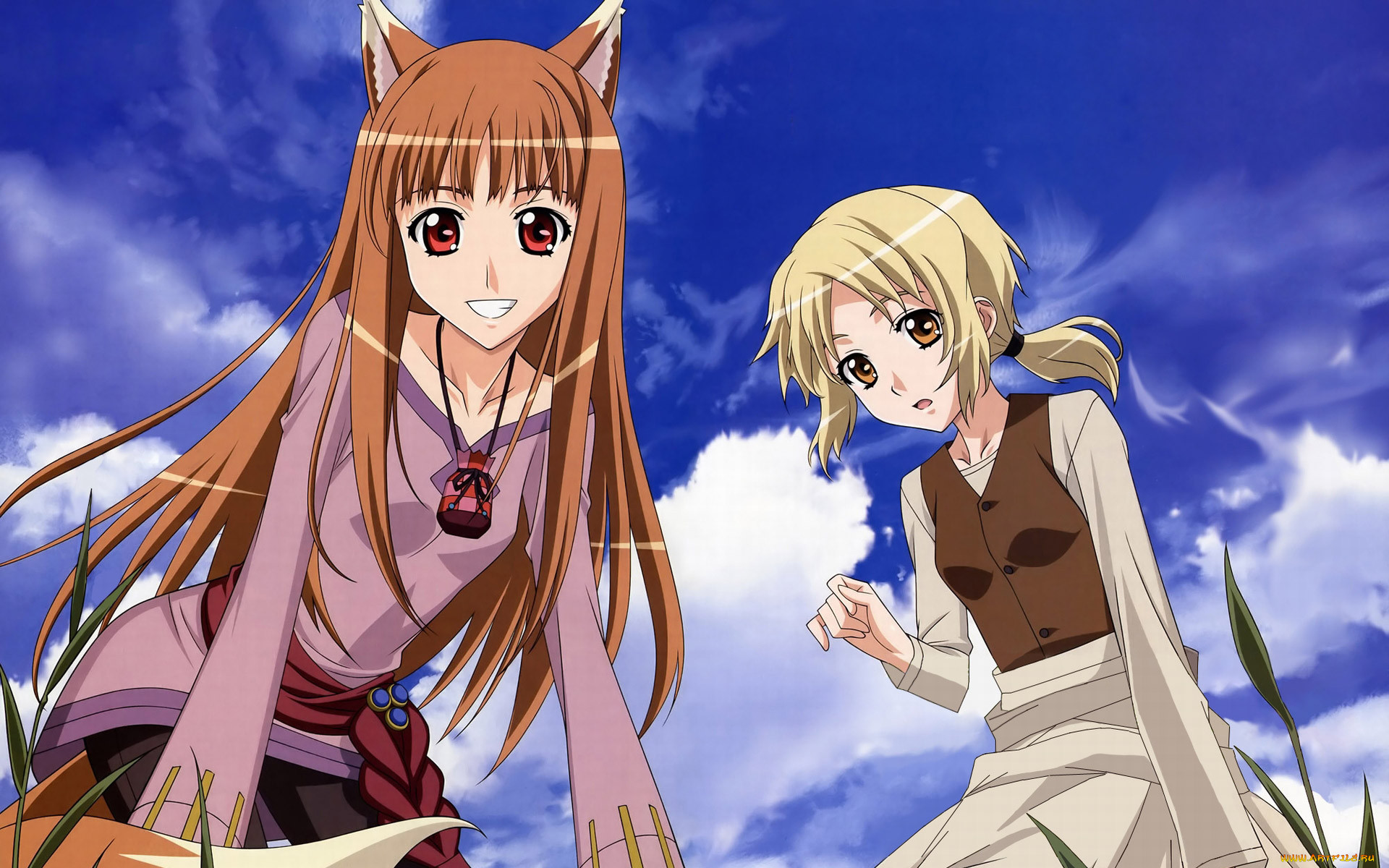 аниме, spice and wolf, nora, ardent, девушки, horo, spice, and, wolf.